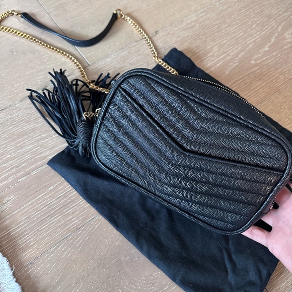 YSL Mini Lou Camera bag - BLACK - Picture 4 of 9